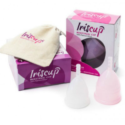 IRISCUP – nagy rózsaszín menstruációs bögre + ingyenes sterilizáló tasak - Image 3