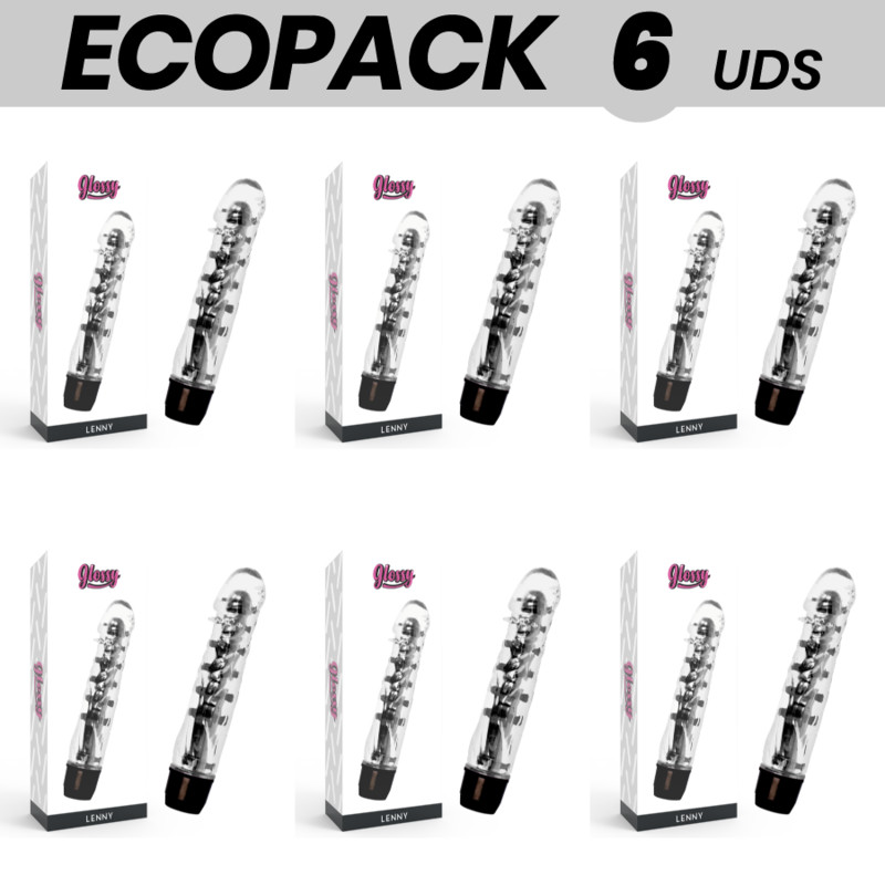 ECOPACK 6 db - fényes Lenny vibrátor fekete