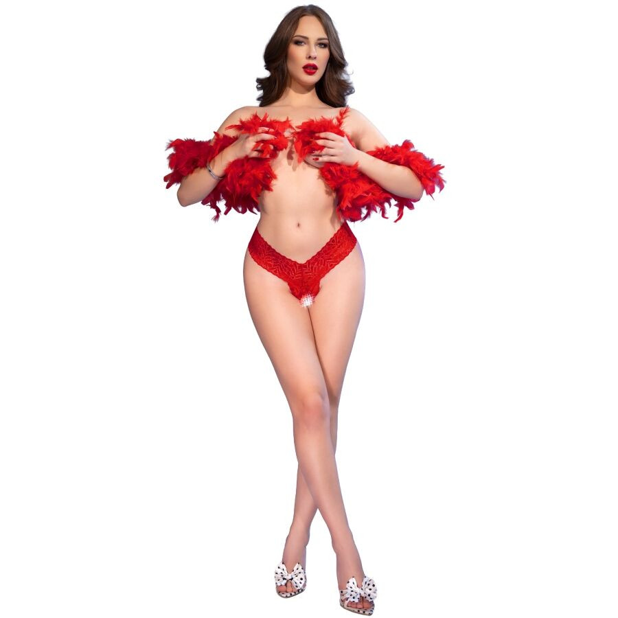 Chilirose CR 4885 női tanga piros XL nyitott kivitel