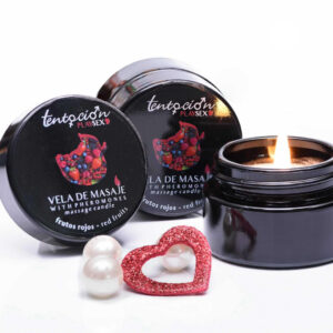 Tentación Play Sex Pheromon gyertya 20ml vörös bogyós illattal