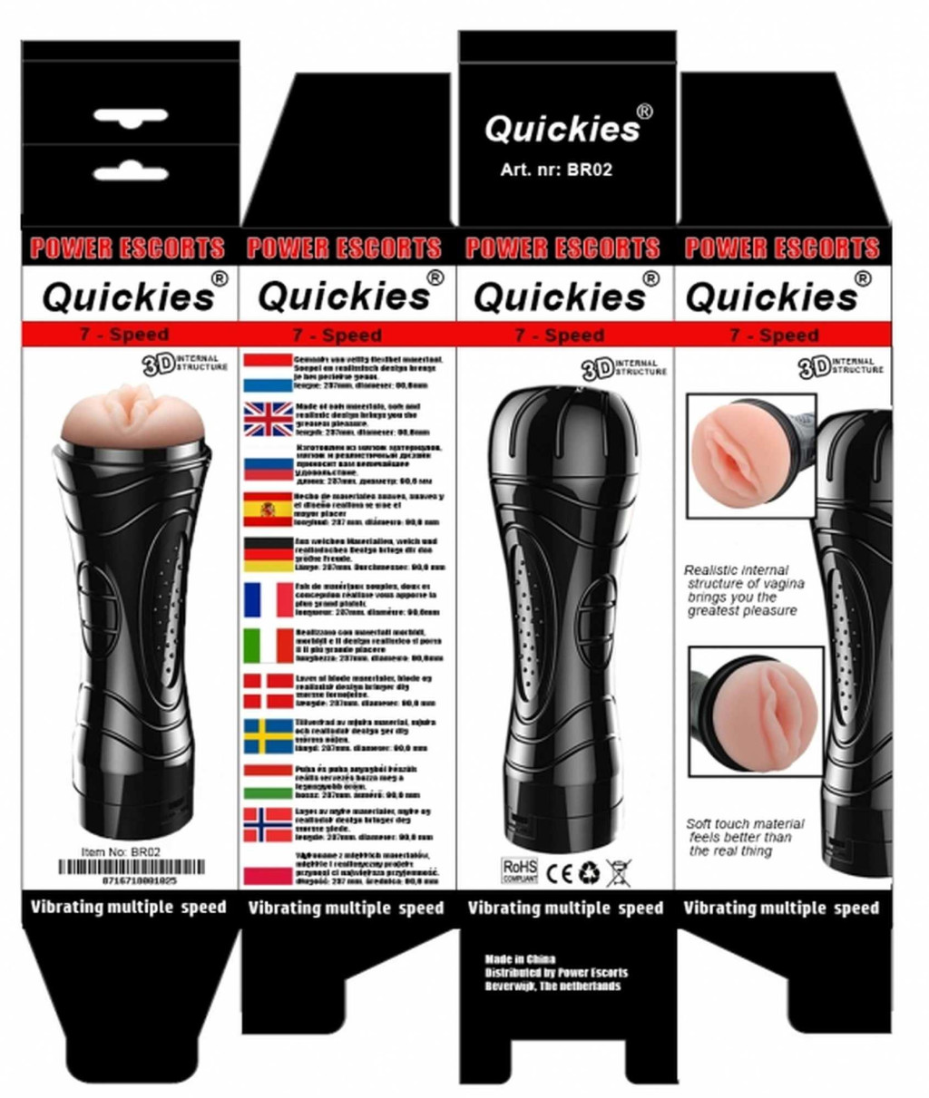 Quickies fekete vibrációs maszturbátor - Image 4