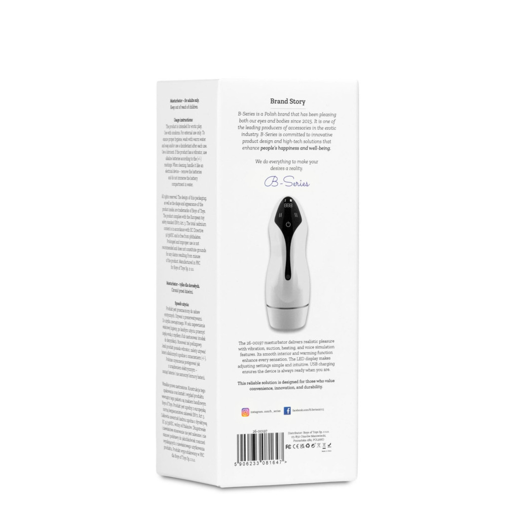 Masturbation Cup maszturbátor USB töltés, vibráció és szívó funkciók - Image 3