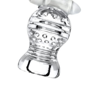 Lingam Shakti rezgő maszturbátor áttetsző TPE 9 cm