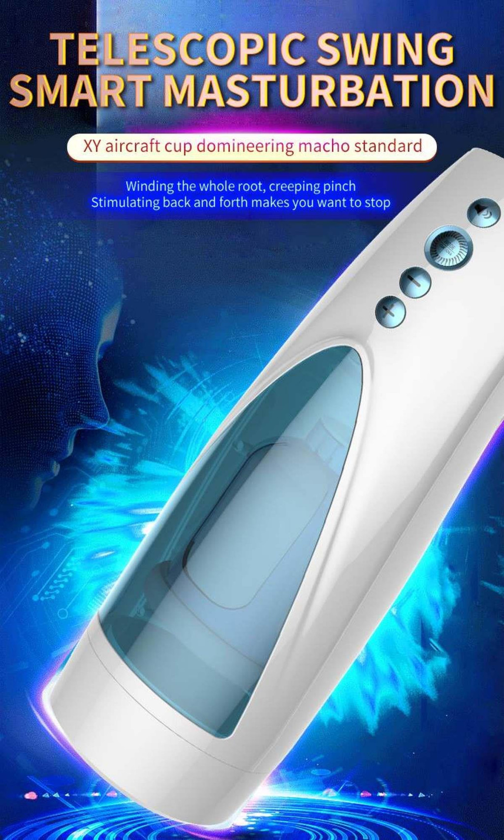 USB újratölthető forgó-vibráló maszturbátor 10+10 funkcióval beszélő móddal - Image 8