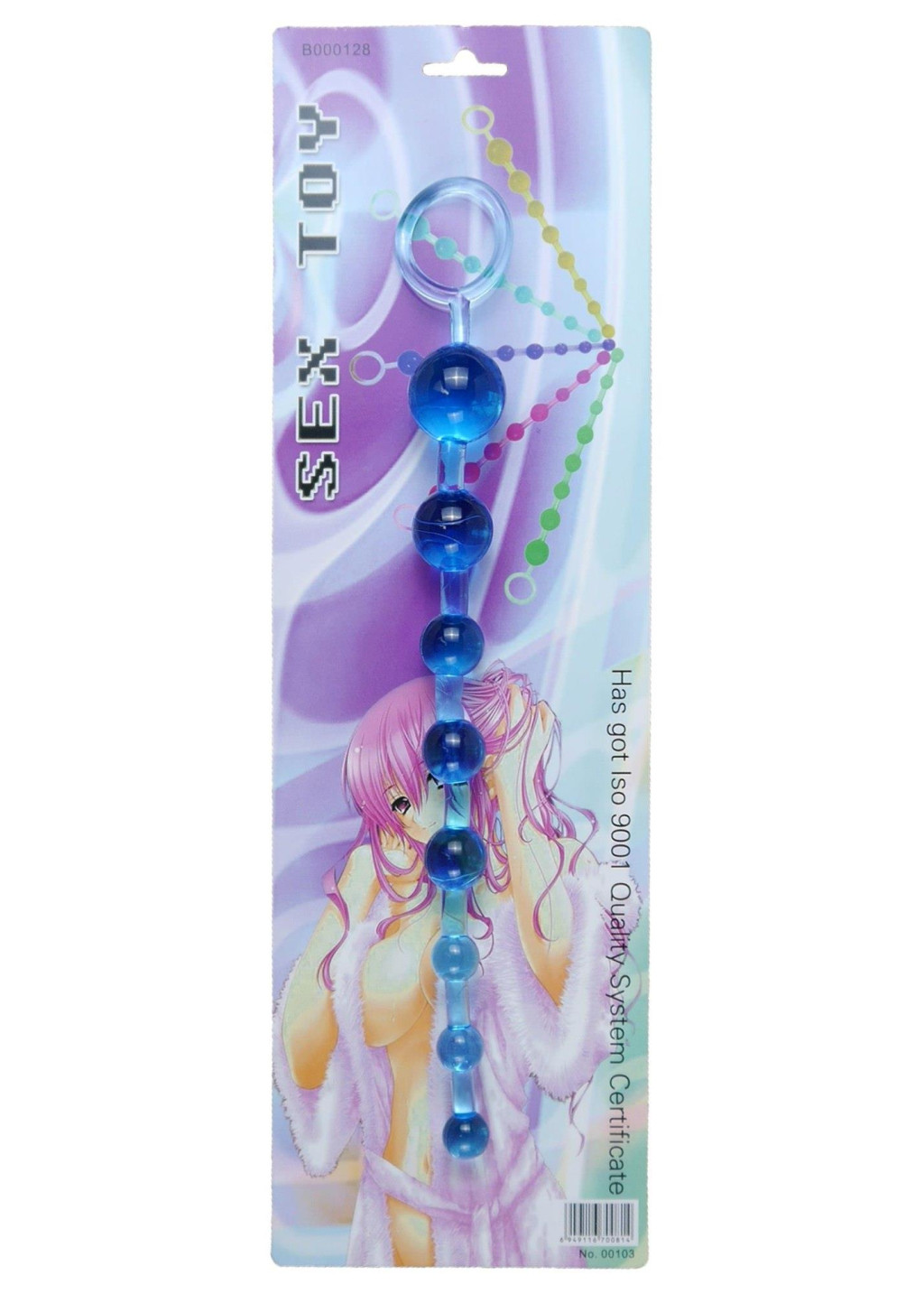 Jelly Anal 10 gyöngyös dugó kék - Image 3