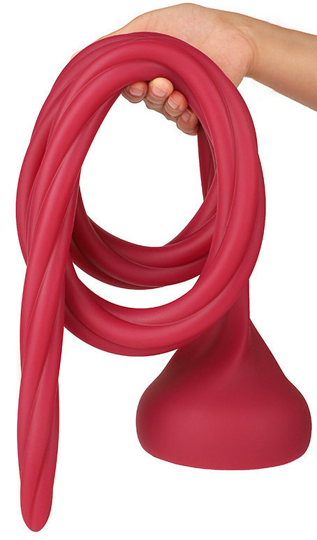 Dildó csavart forma 150 cm piros