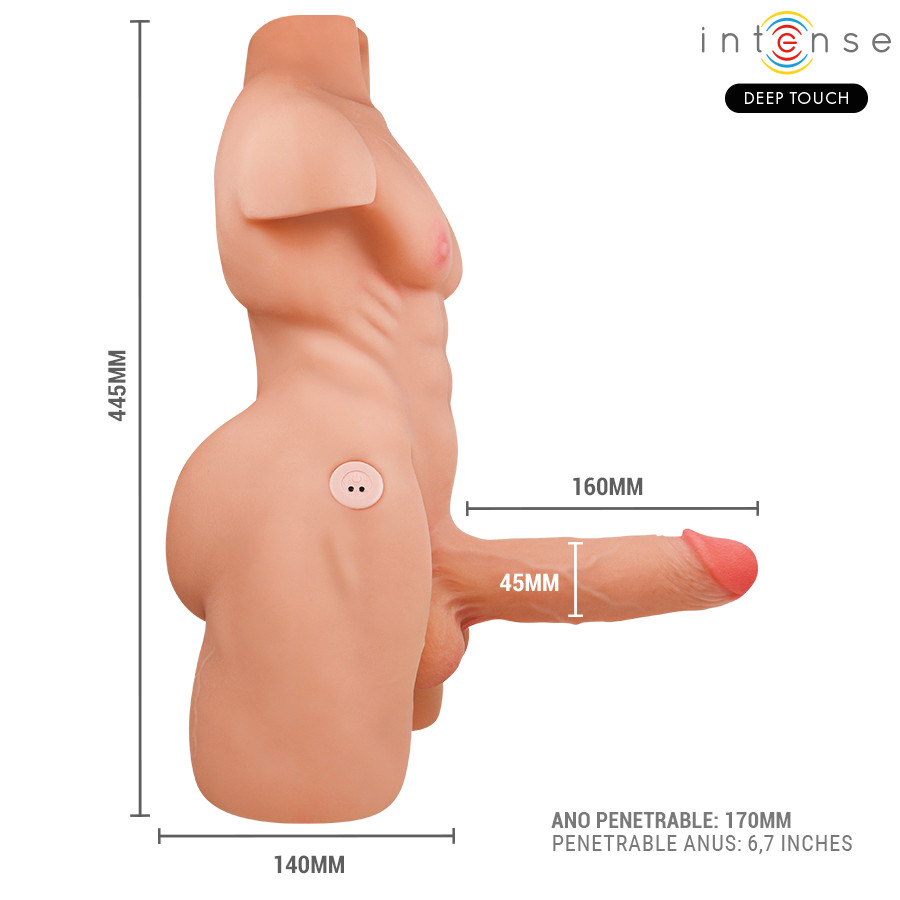 INTENSE DEEP TOUCH – távirányítós vibráló torso dildóval - Image 6