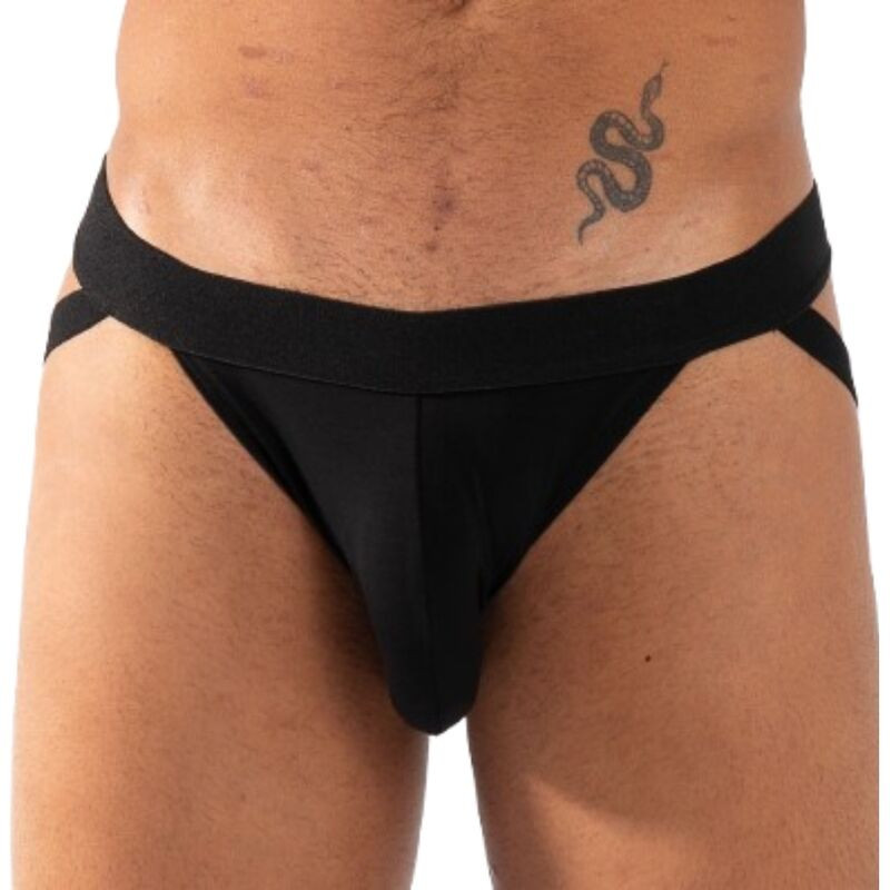Burn férfi jockstrap elasztikus anyag fekete L méret - Image 2